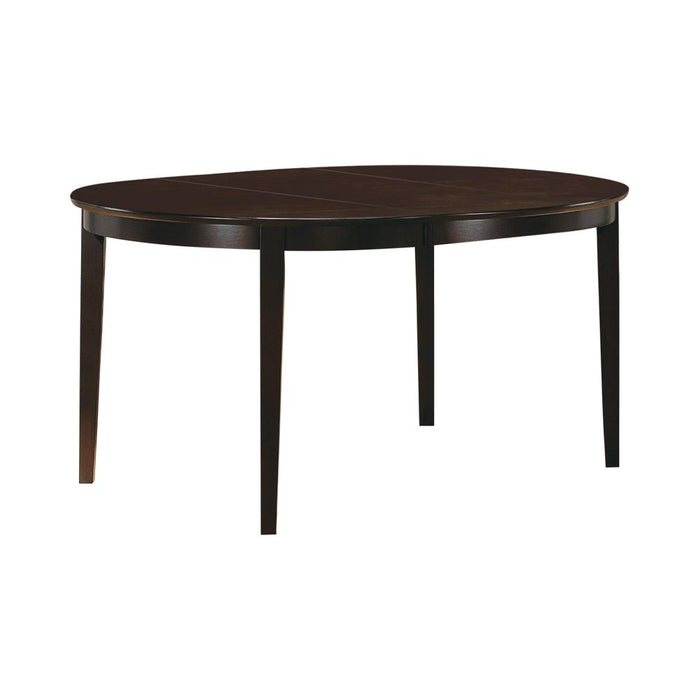 Gabriel Oval Dining Table Cappuccino - U&U Home Budget Furniture (Carteret, NJ)