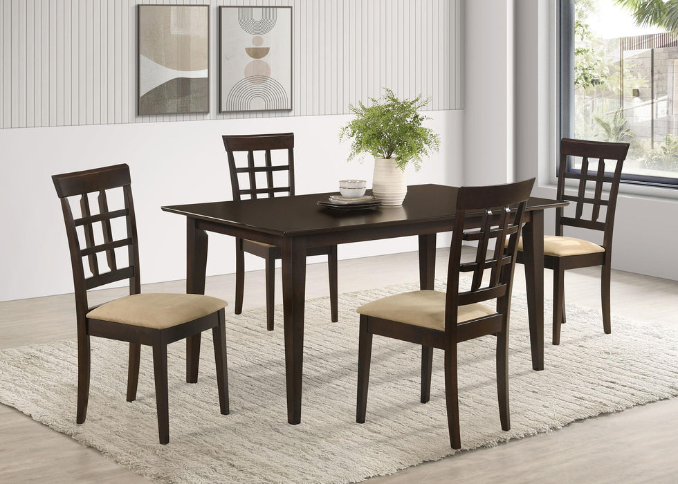 Gabriel 5-piece Rectangular 59-inch Dining Set Cappuccino - U&U Home Budget Furniture (Carteret, NJ)