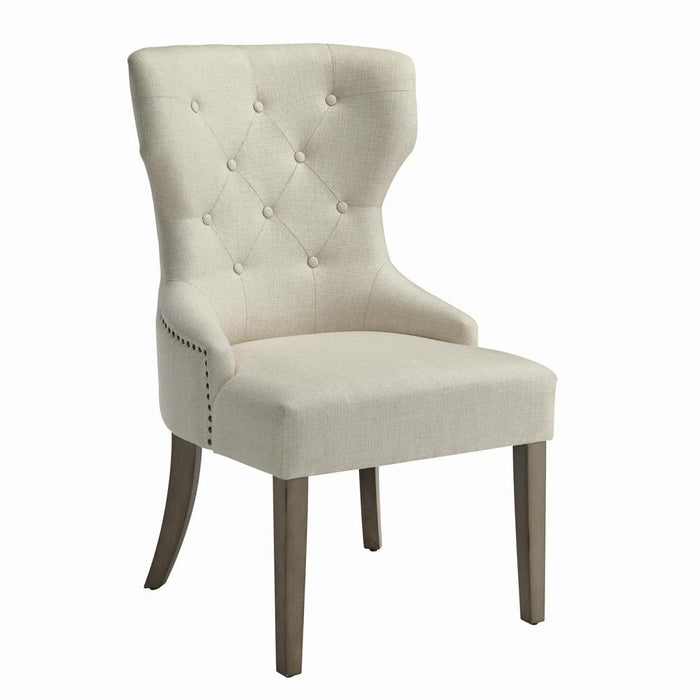 Baney Tufted Upholstered Dining Chair Beige - U&U Home Budget Furniture (Carteret, NJ)