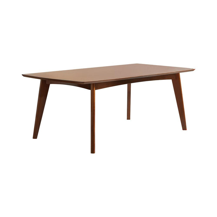 Malone Rectangular Dining Table Dark Walnut - U&U Home Budget Furniture (Carteret, NJ)