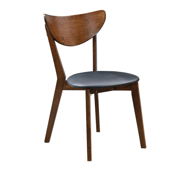 Jedda Upholstered Dining Chairs Dark Walnut and Black (Set of 2) - U&U Home Budget Furniture (Carteret, NJ)