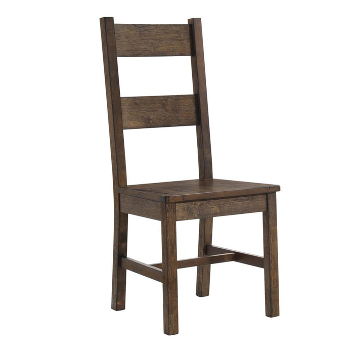 Coleman Dining Side Chairs Rustic Golden Brown (Set of 2) - U&U Home Budget Furniture (Carteret, NJ)