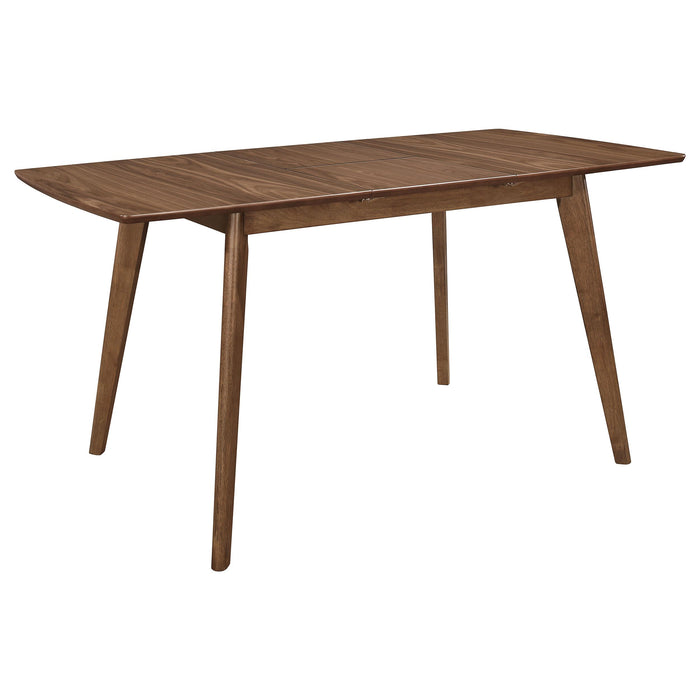 Alfredo Rectangular Dining Table Natural Walnut - U&U Home Budget Furniture (Carteret, NJ)
