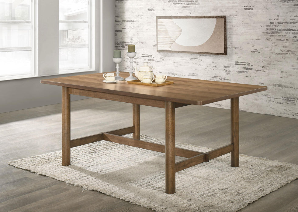 Crestmore 71-inch Rectangular Wood Dining Table Walnut - U&U Home Budget Furniture (Carteret, NJ)