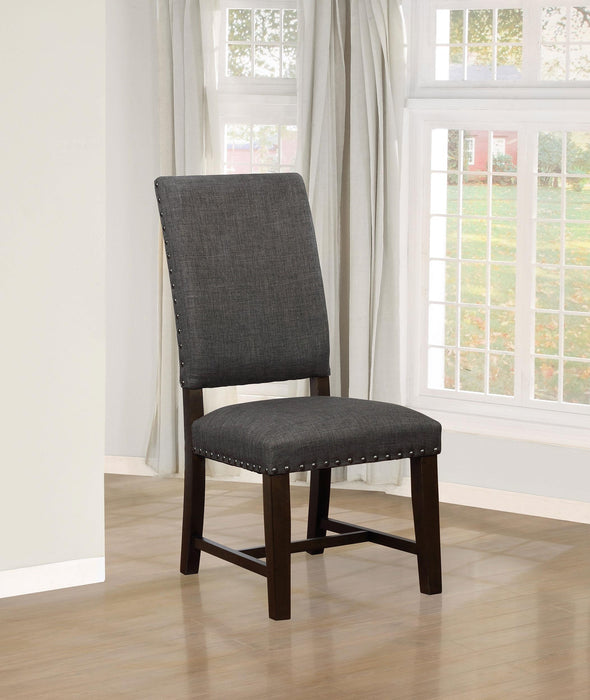 Twain Upholstered Side Chairs Warm Grey (Set of 2) - U&U Home Budget Furniture (Carteret, NJ)
