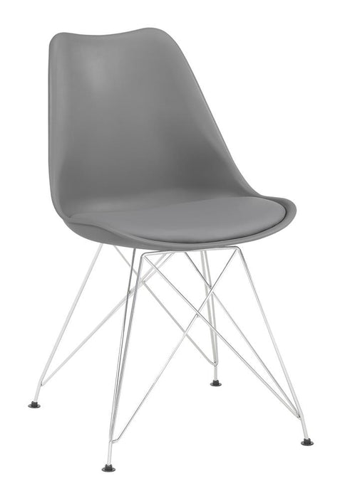 Juniper Upholstered Side Chairs Grey (Set of 2) - U&U Home Budget Furniture (Carteret, NJ)