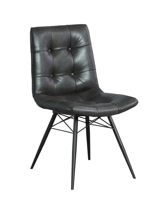 Aiken Tufted Dining Chairs Charcoal (Set of 4) - U&U Home Budget Furniture (Carteret, NJ)