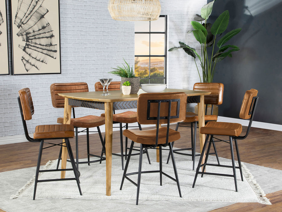 Partridge 7 Pc Counter Height Dining Set - U&U Home Budget Furniture (Carteret, NJ)