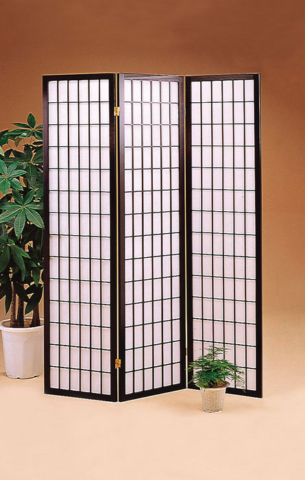 Carrie 3-panel Folding Screen Black and White - U&U Home Budget Furniture (Carteret, NJ)