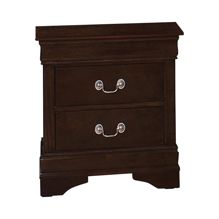 Louis Philippe 2-drawer Nightstand Cappuccino - U&U Home Budget Furniture (Carteret, NJ)