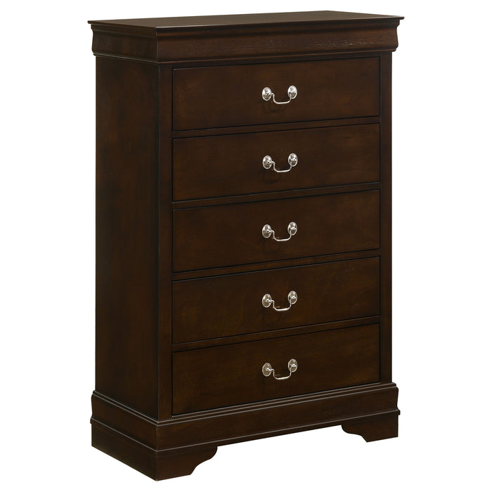 Louis Philippe Chest Brown - U&U Home Budget Furniture (Carteret, NJ)
