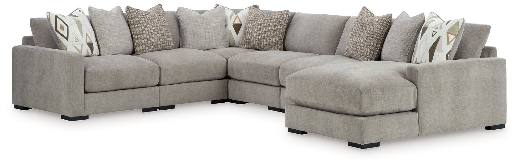 Aslan Court Sectional with Chaise - U&U Home Budget Furniture (Carteret, NJ)