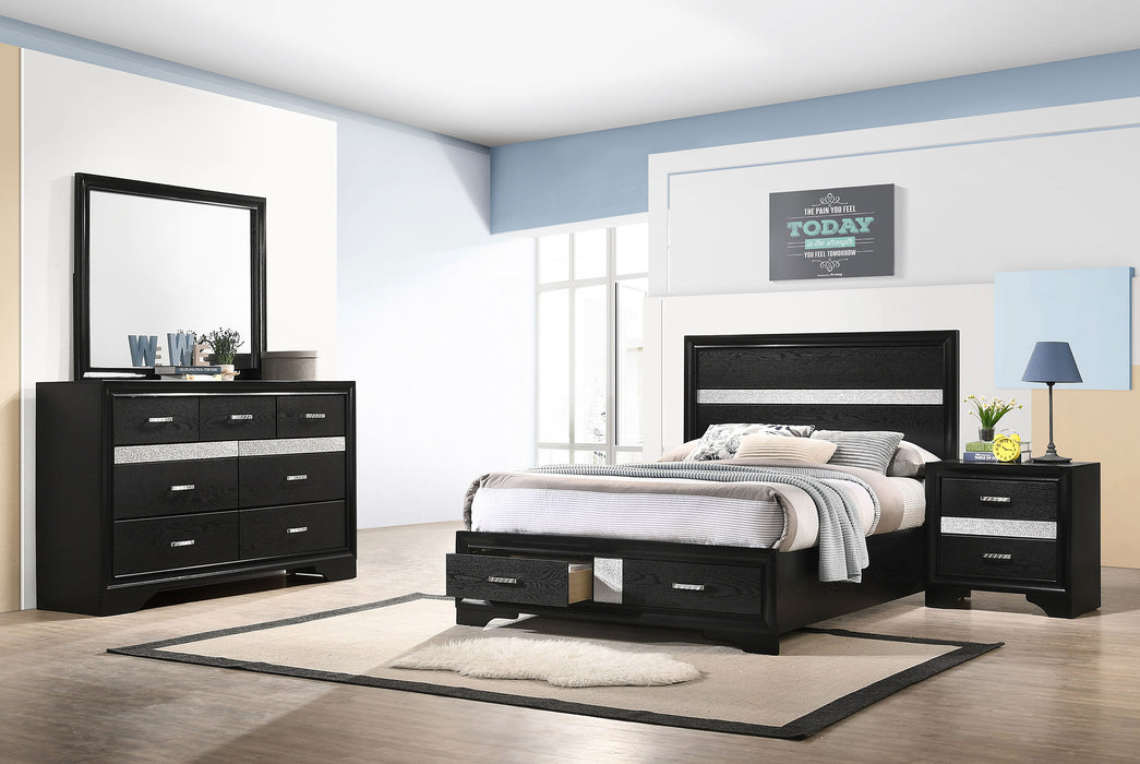 Miranda Bedroom Sets Black - U&U Home Budget Furniture (Carteret, NJ)