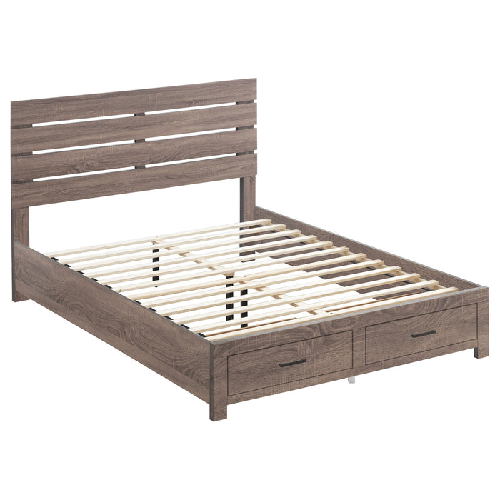 Brantford Wood Storage Panel Bed - U&U Home Budget Furniture (Carteret, NJ)