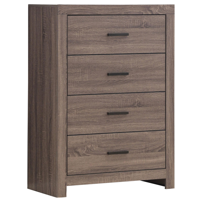 Brantford 4-drawer Chest Barrel Oak - U&U Home Budget Furniture (Carteret, NJ)