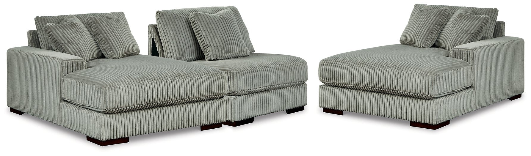 Lindyn Sectional with Double Chaise - U&U Home Budget Furniture (Carteret, NJ)