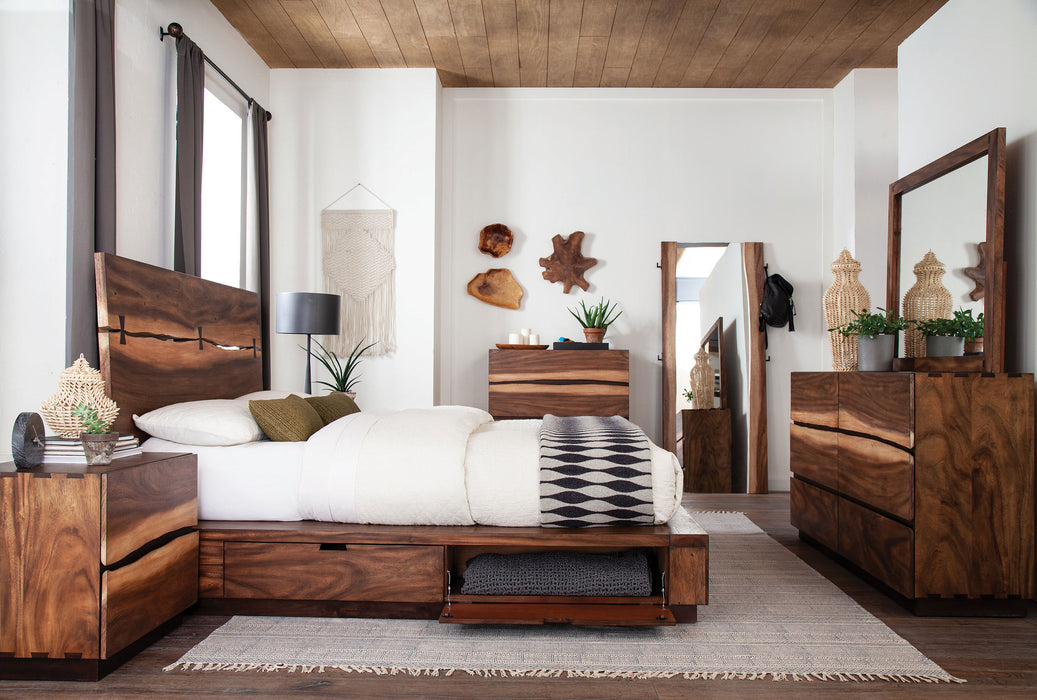 Winslow Bedroom Set Smokey Walnut - U&U Home Budget Furniture (Carteret, NJ)