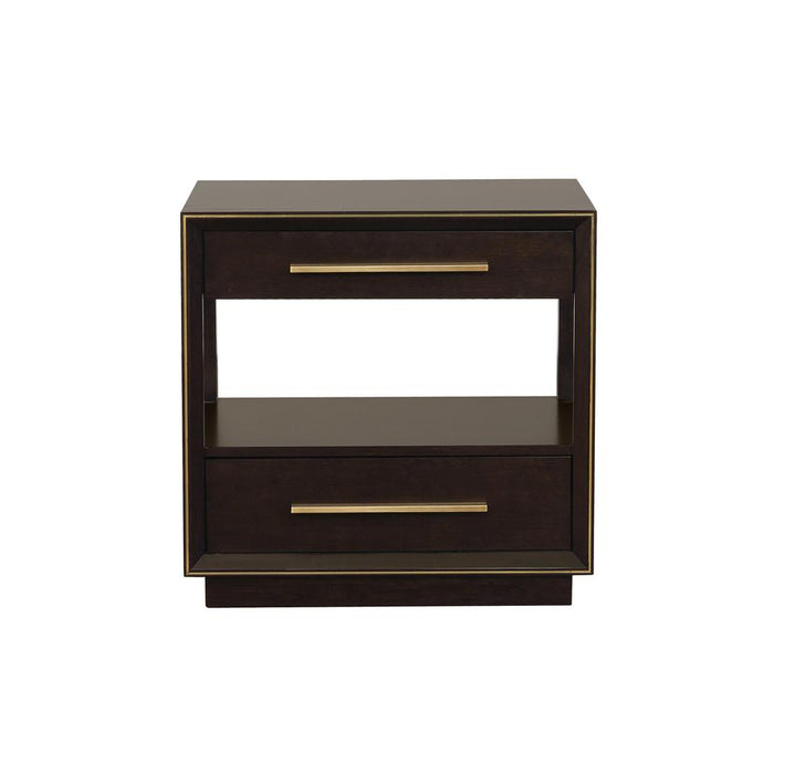 Durango 2-drawer Nightstand Smoked Peppercorn - U&U Home Budget Furniture (Carteret, NJ)
