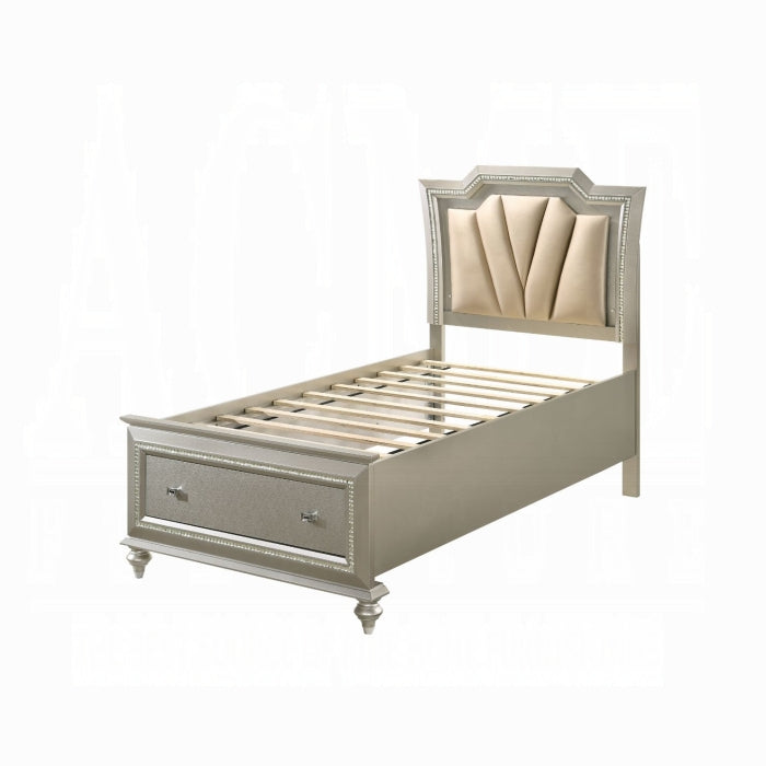 Kaitlyn Twin Bed With Led and Storage - U&U Home Budget Furniture (Carteret, NJ)