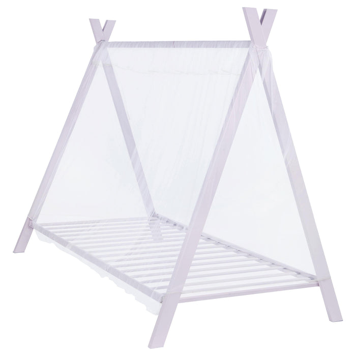 Fultonville Twin Metal Tent Bed Pink - U&U Home Budget Furniture (Carteret, NJ)