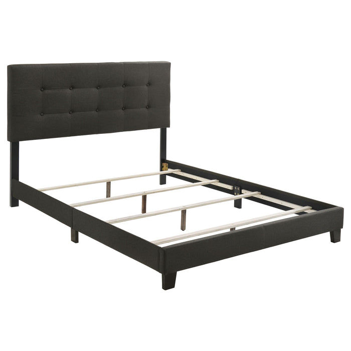 Mapes Tufted Upholstered Eastern King, Queen, Twin & Full Bed Charcoal & Grey - U&U Home Budget Furniture (Carteret, NJ)