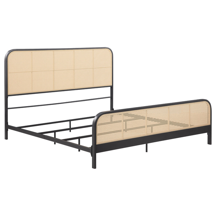 Lanewood Eastern King & Queen Bed Black & White - U&U Home Budget Furniture (Carteret, NJ)