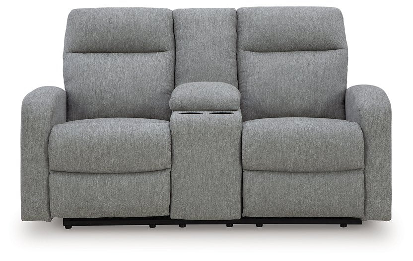 Gauntlet Reclining Loveseat with Console - U&U Home Budget Furniture (Carteret, NJ)