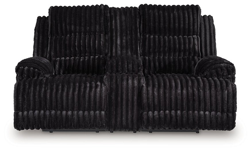 Rhine Falls Reclining Loveseat with Console - U&U Home Budget Furniture (Carteret, NJ)