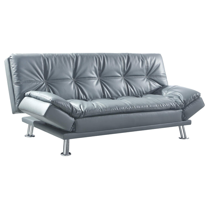 Dilleston Tufted Back Upholstered Sofa Bed Grey - U&U Home Budget Furniture (Carteret, NJ)
