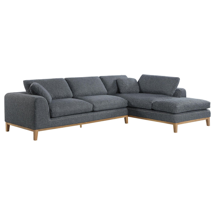 Persia 2-piece Modular Sectional Grey - U&U Home Budget Furniture (Carteret, NJ)