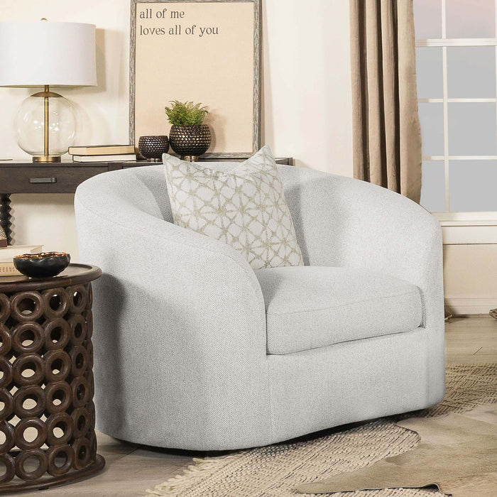 Rainn Upholstered Tight Back Chair Latte - U&U Home Budget Furniture (Carteret, NJ)