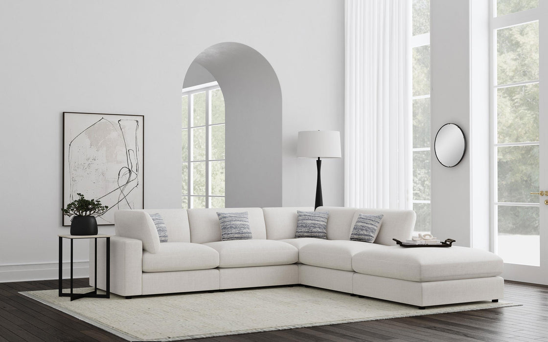Serene 5-piece Upholstered Modular Sectional Sofa Beige - U&U Home Budget Furniture (Carteret, NJ)