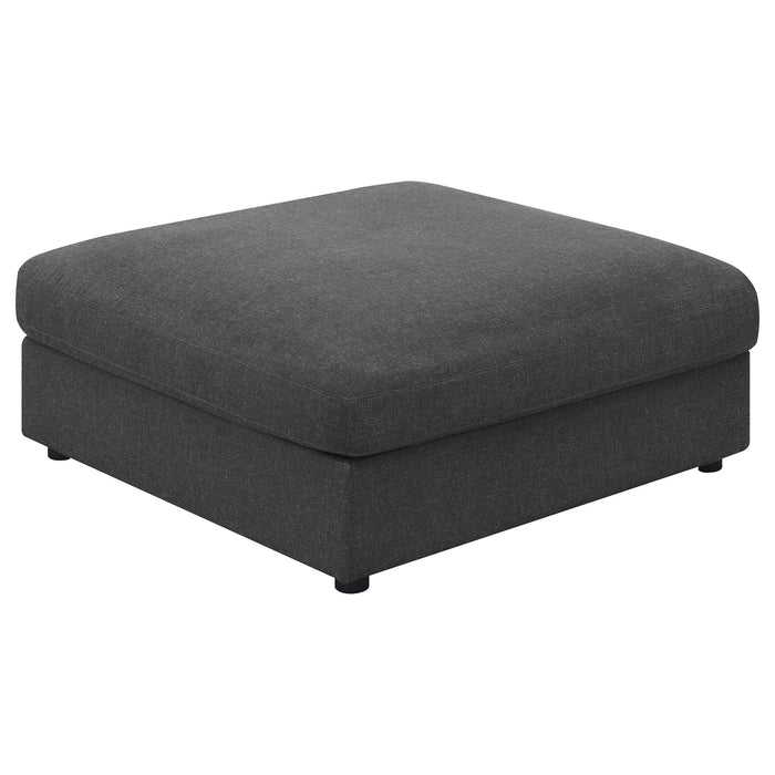 Serene Upholstered Rectangular Ottoman Charcoal - U&U Home Budget Furniture (Carteret, NJ)