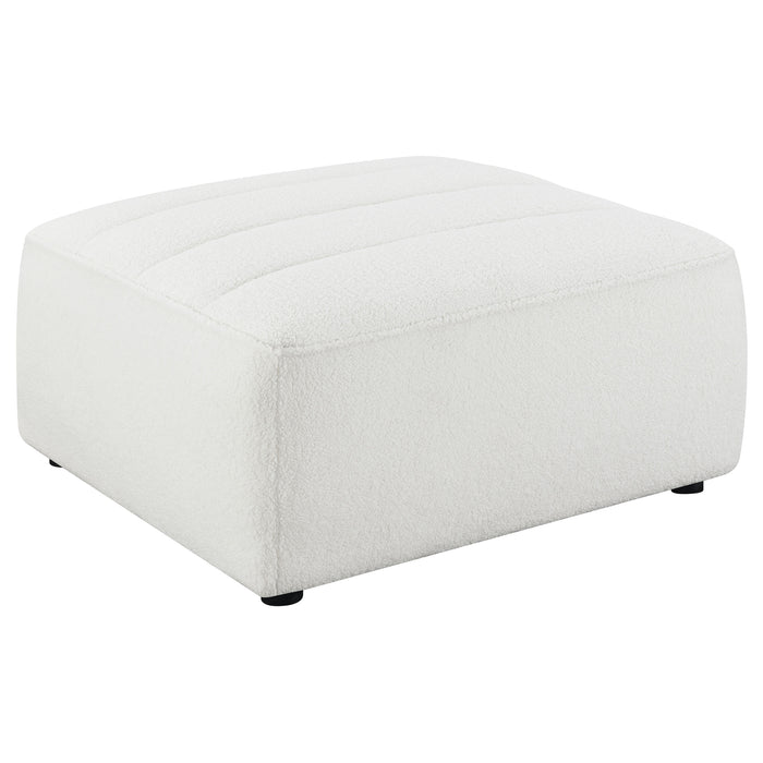 Sunny Upholstered Ottoman Natural - U&U Home Budget Furniture (Carteret, NJ)
