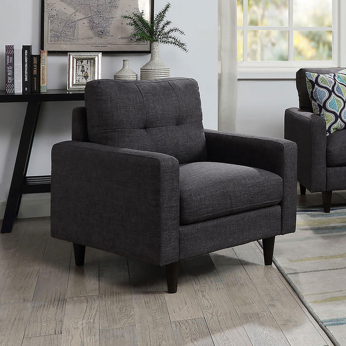 Watsonville Tufted Back Chair Grey - U&U Home Budget Furniture (Carteret, NJ)
