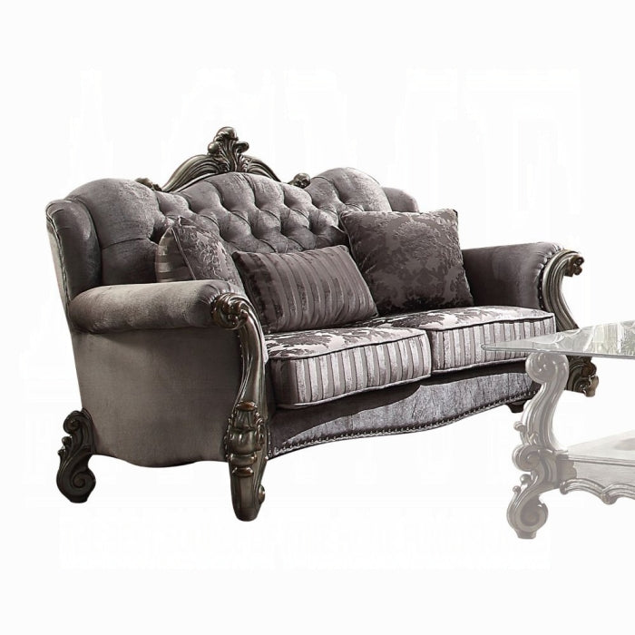 Versailles Loveseat With 3 Pillows - U&U Home Budget Furniture (Carteret, NJ)