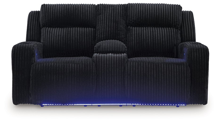 Forest Lake Power Reclining Loveseat with Console - U&U Home Budget Furniture (Carteret, NJ)