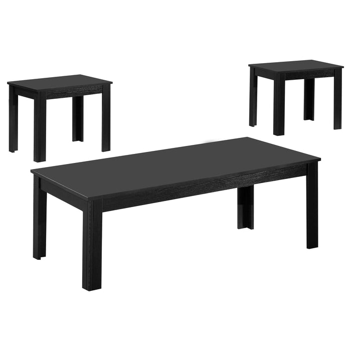 Elias 3-piece Silhouette Occasional Set Black - U&U Home Budget Furniture (Carteret, NJ)