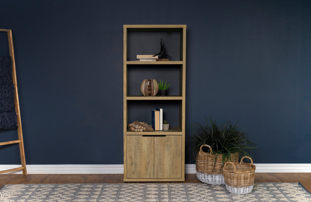 Tabby 3-Shelf Engineered Wood Media Tower Mango - U&U Home Budget Furniture (Carteret, NJ)