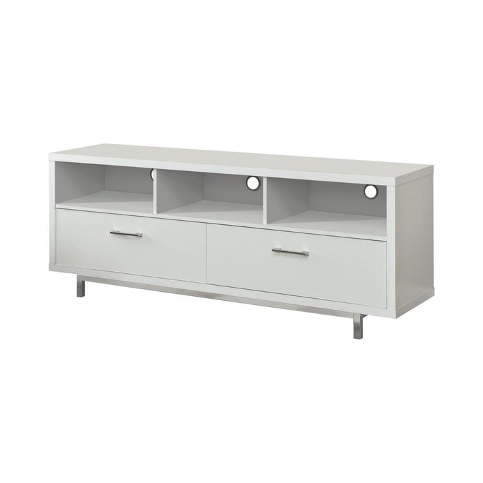 Casey 2-drawer Rectangular TV Console White - U&U Home Budget Furniture (Carteret, NJ)