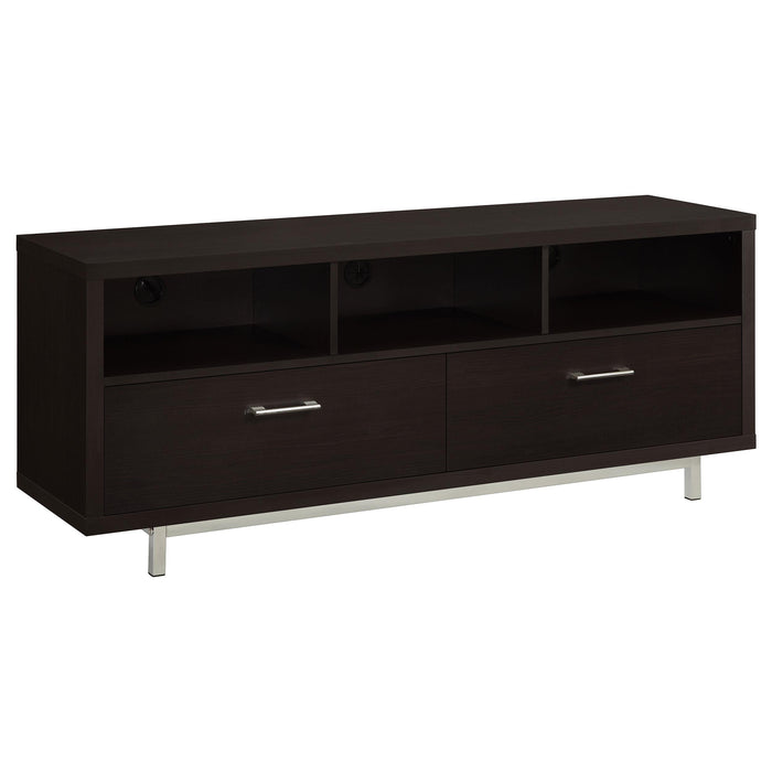 Casey 2-drawer Rectangular TV Console Cappuccino - U&U Home Budget Furniture (Carteret, NJ)