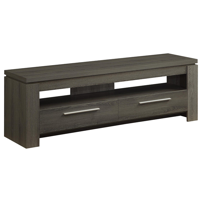 Elkton 2-drawer TV Console Weathered Grey - U&U Home Budget Furniture (Carteret, NJ)