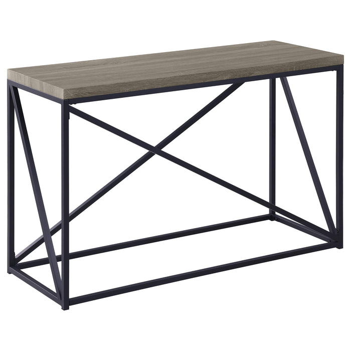 Birdie Rectangular Sofa Table Sonoma Grey - U&U Home Budget Furniture (Carteret, NJ)