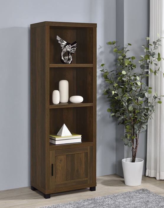 Sachin 3-shelf Media Tower With Storage Cabinet - U&U Home Budget Furniture (Carteret, NJ)
