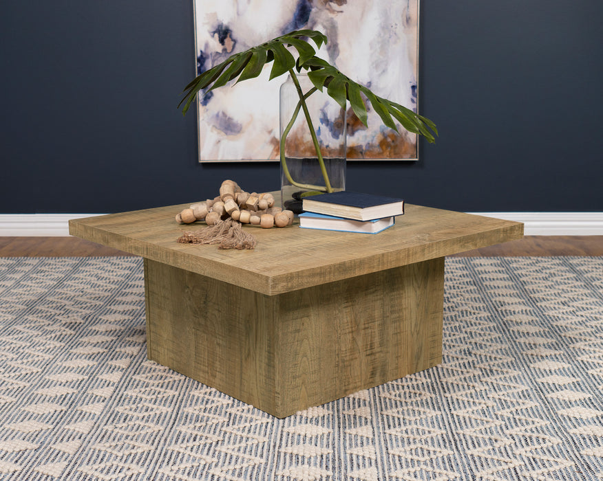 Devar Square Engineered Wood Coffee Table Mango - U&U Home Budget Furniture (Carteret, NJ)