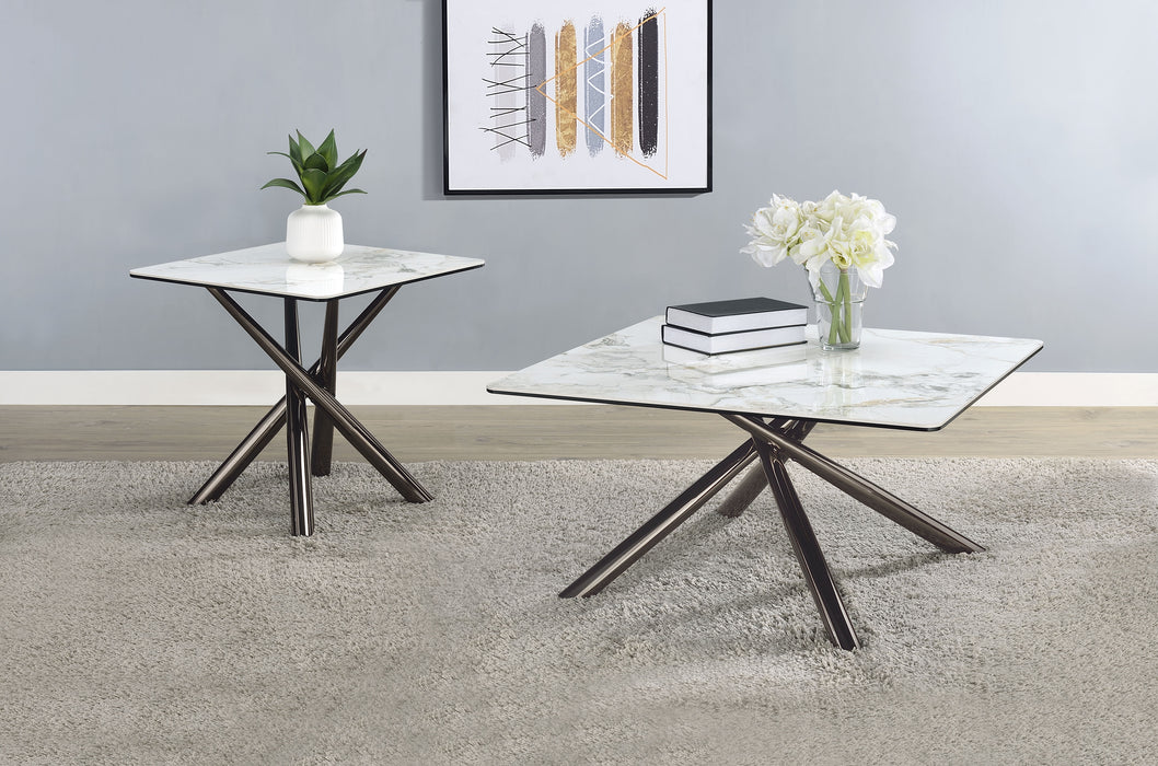 Carvell Coffee Table Sets - U&U Home Budget Furniture (Carteret, NJ)