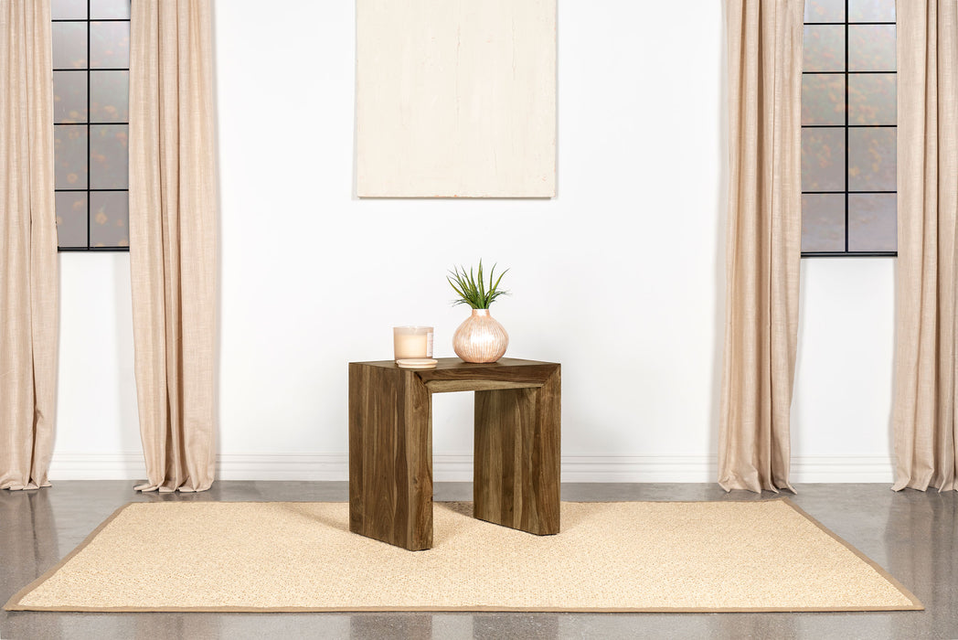 Odilia Rectangular Solid Wood End Table Auburn - U&U Home Budget Furniture (Carteret, NJ)