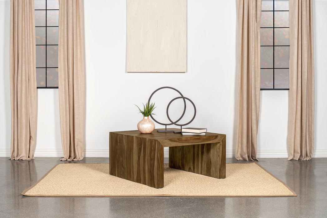 Odilia Square Solid Wood Coffee Table Auburn - U&U Home Budget Furniture (Carteret, NJ)