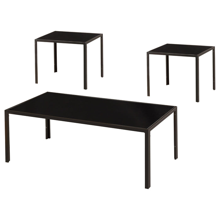 Brock 3-piece Occasional Table Set Warm Medium Brown - U&U Home Budget Furniture (Carteret, NJ)