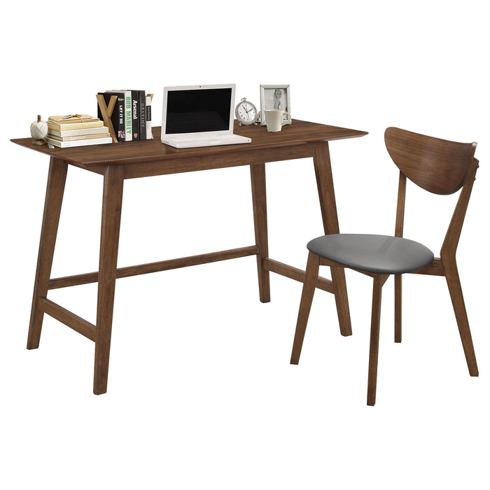 Karri 2-piece Writing Desk Set Walnut - U&U Home Budget Furniture (Carteret, NJ)